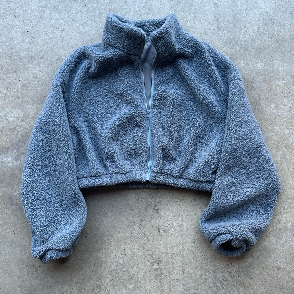 Sherpa Fleece Cozy Cropped Jacket